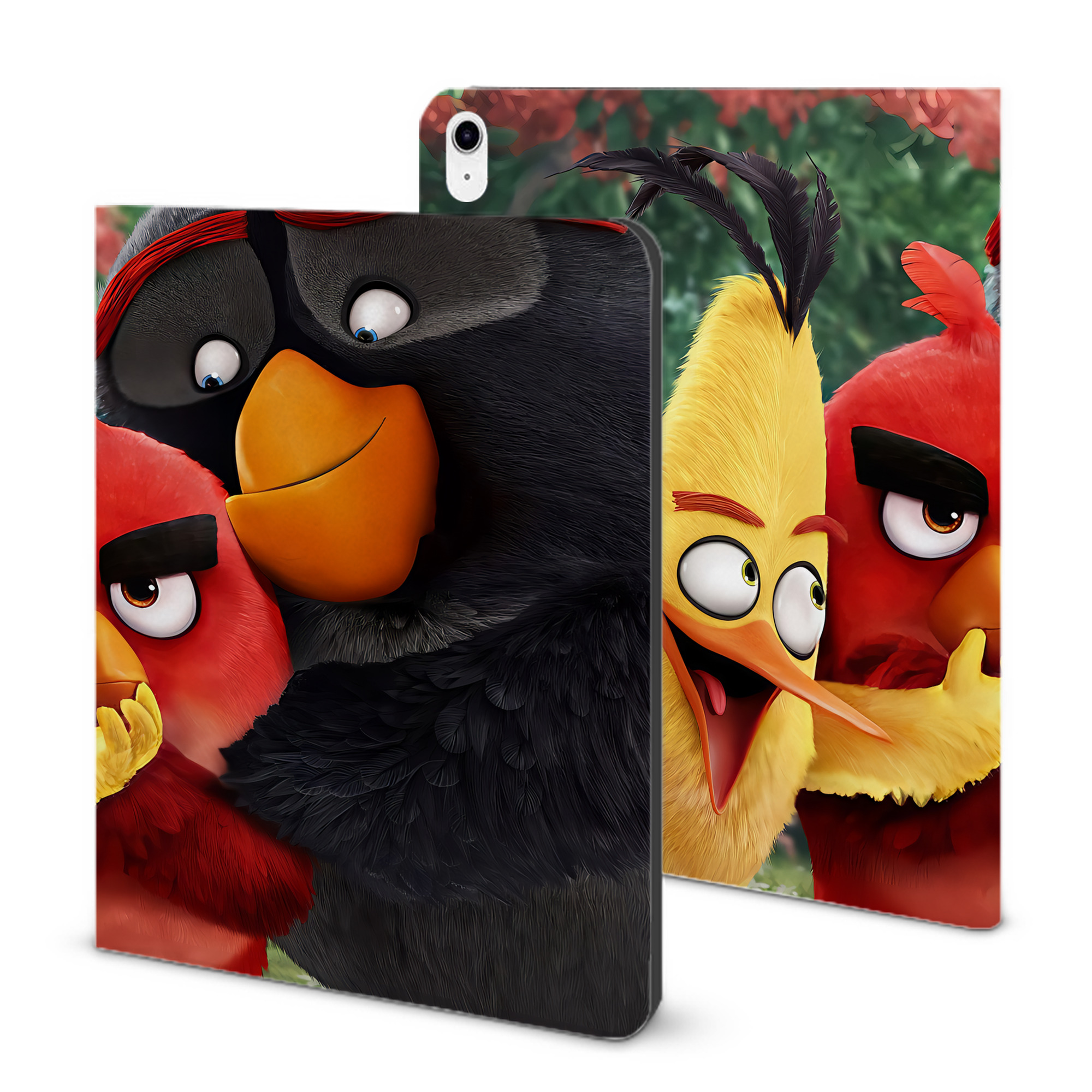 （画像用） Angry Birds アングリーバード IPad ケース ブック型 PUレザー TPU 耐衝撃 軽量 薄型 ペン収納なし 全面保護 IPad 各モデル対応